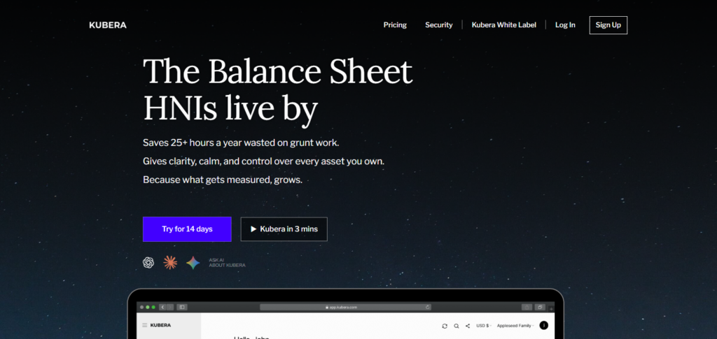 10 Smart Finance Apps That Combine Crypto Tracking and AI Budgeting 8 Kubera