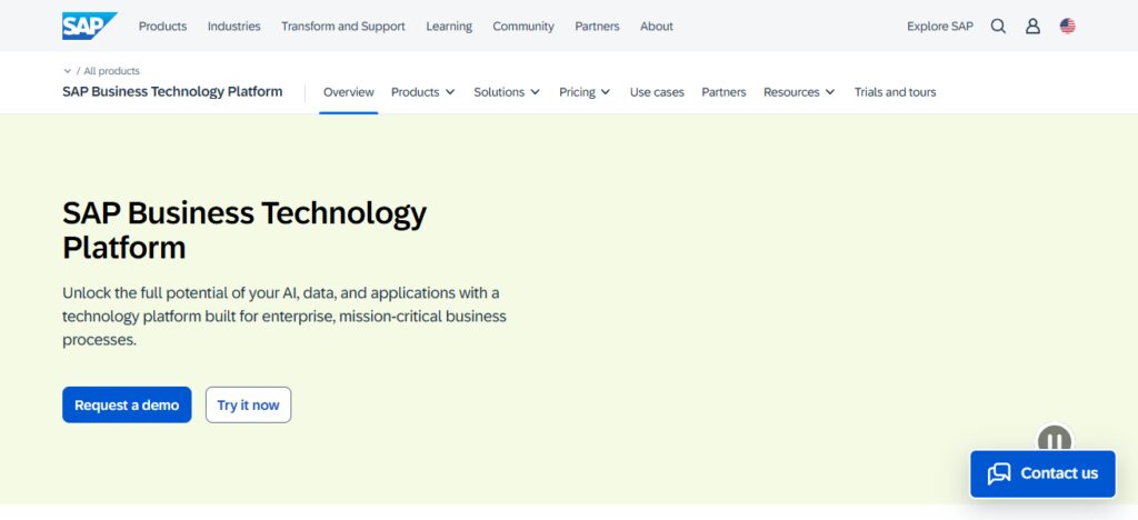 SAP Business Technology Platform