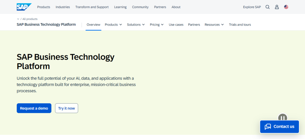 10 Best AI Systems for Operational Decision Intelligence 2026 9 SAP Business Technology Platform