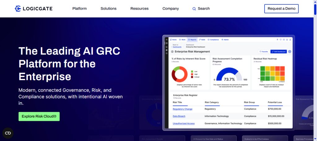 10 Best AI Tools for Internal Risk Assessment Automation 7 LogicGate