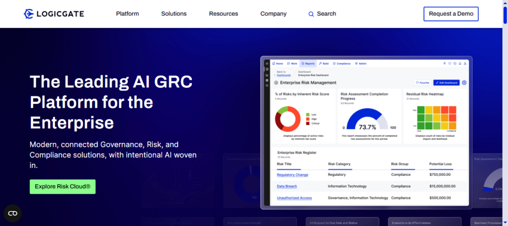 10 Best AI Tools for Internal Risk Assessment Automation 7 LogicGate