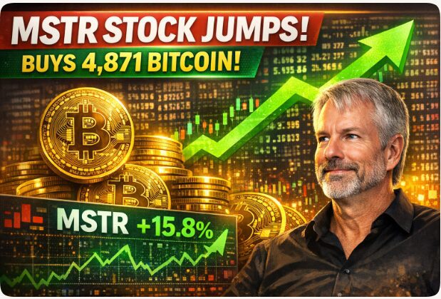 MSTR Stock Jumps as Strategy Buys 4,871 Bitcoin