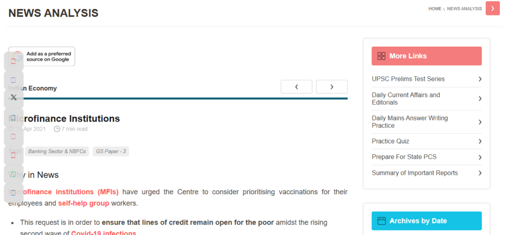 Microfinance Institutions