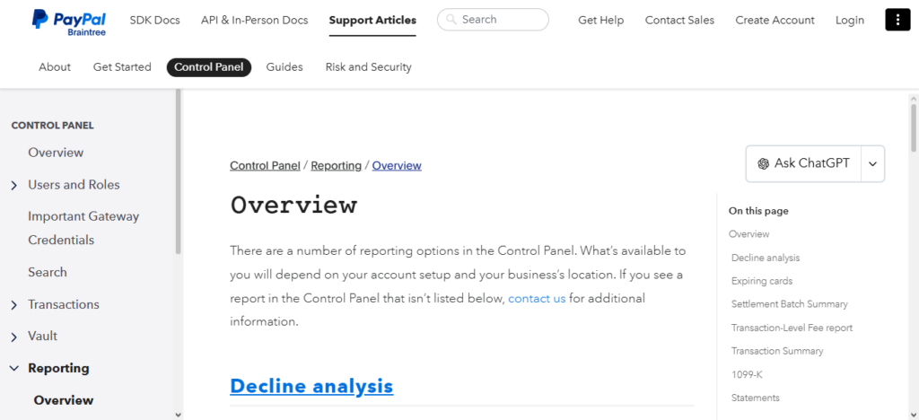 Braintree Reporting Tools