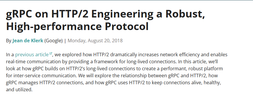 Network Protocol Optimization (HTTP/2, gRPC)