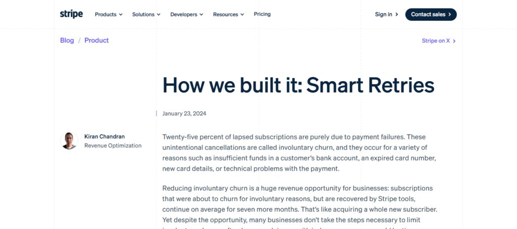 Stripe Adaptive Retry