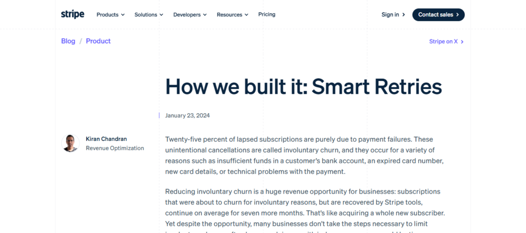 Stripe Adaptive Retry