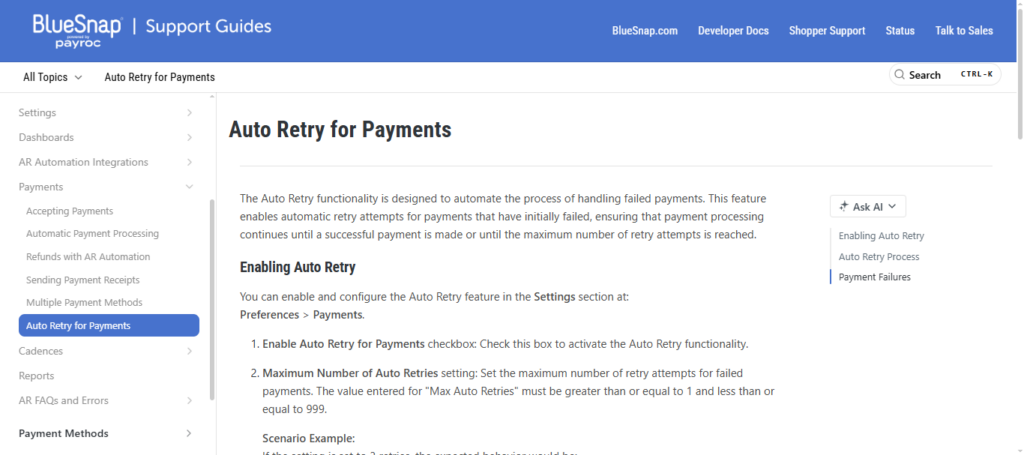 BlueSnap Retry Insights