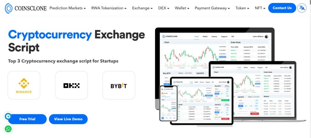 Coinsclone Exchange Script