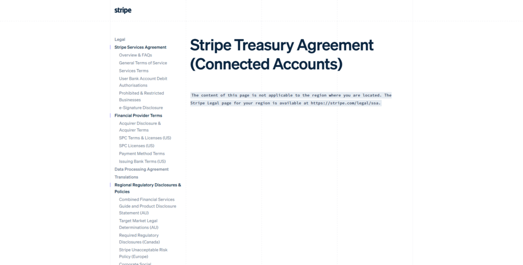 Stripe Treasury + Connect