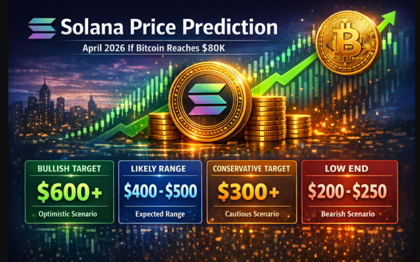 Solana Price Prediction April 2026 If Bitcoin Reaches $80K