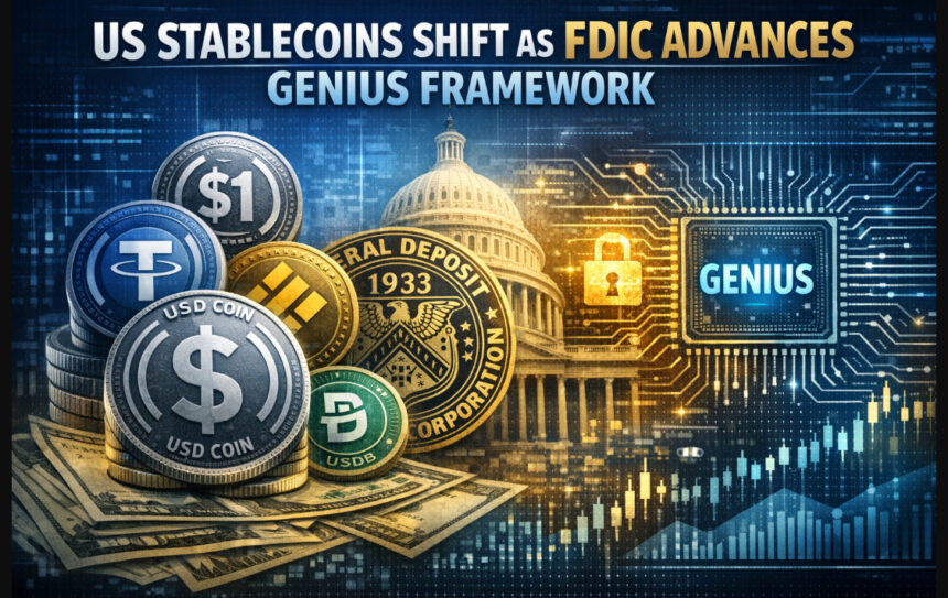 US Stablecoins Shift as FDIC Advances GENIUS Framework