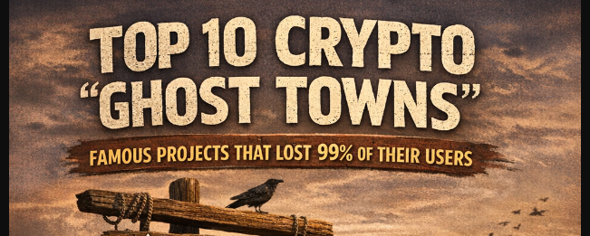 Top 9 Crypto "Ghost Towns": Famous Projects That Lost 99% of Their Users