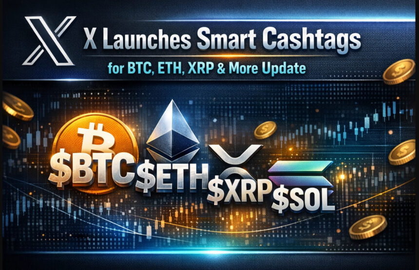X Launches Smart Cashtags for BTC, ETH, XRP & More Update