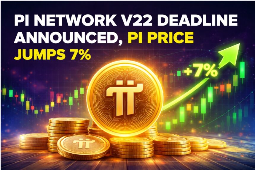 Pi Network V22 Deadline Announced, PI Price Jumps 7%