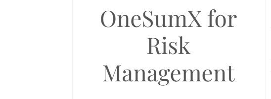 OneSumX Risk Management