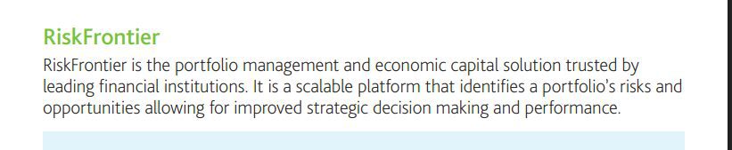 RiskFrontier / Risk Analytics
