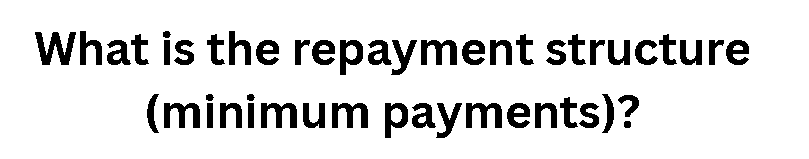 What is the repayment structure (minimum payments)?