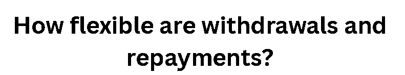 How flexible are withdrawals and repayments?