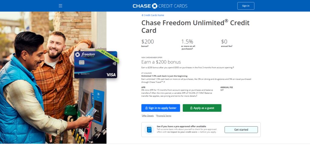 Chase Freedom Unlimited®