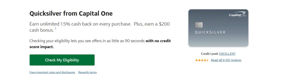 Capital One Quicksilver Secured Rewards