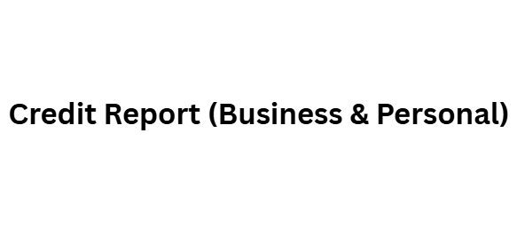 Credit Report (Business & Personal)