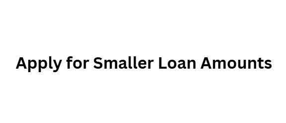 Apply for Smaller Loan Amounts