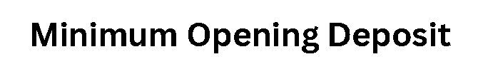 Minimum Opening Deposit