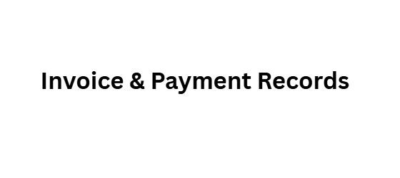  Invoice & Payment Records