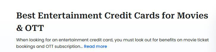 Entertainment Credits