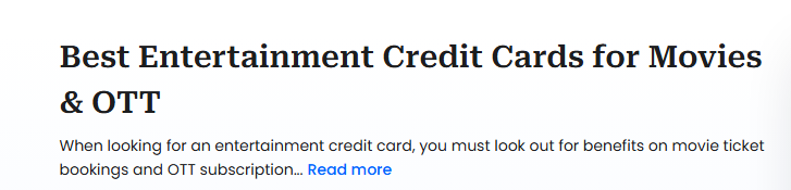 Entertainment Credits
