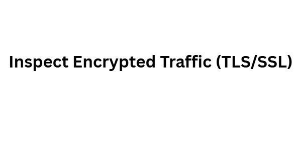 Inspect Encrypted Traffic (TLS/SSL)
