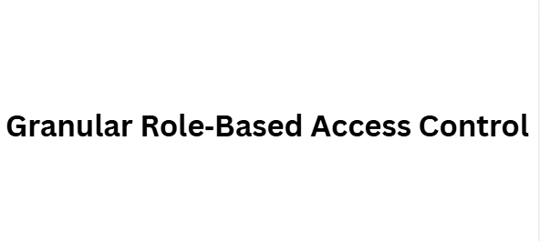  Granular Role‑Based Access Control