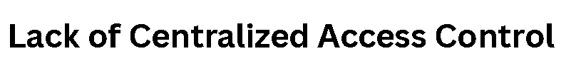 Lack of Centralized Access Control