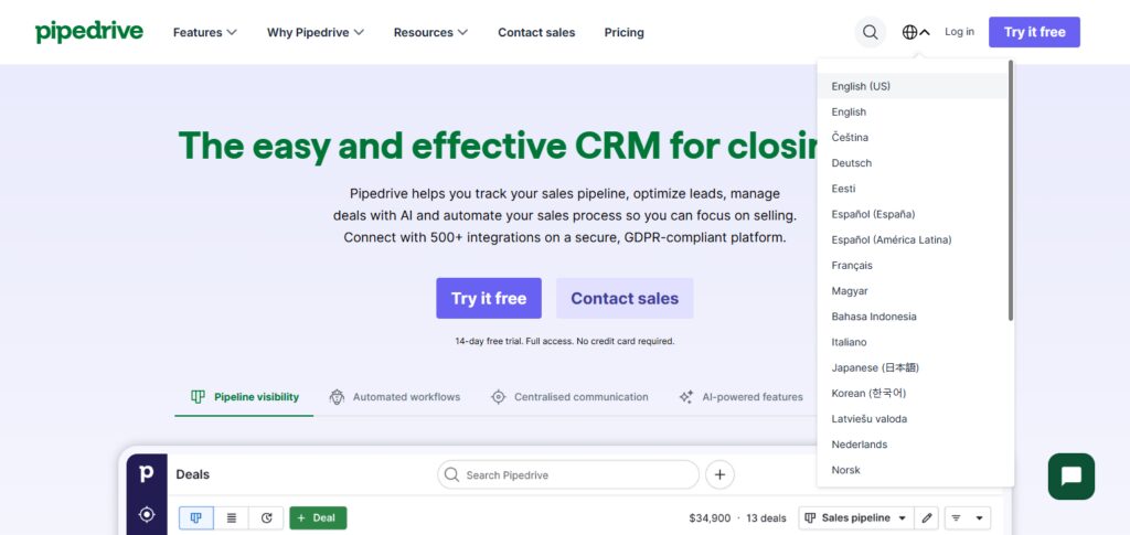 10 Best Lead Management Software Tools for Sales Teams in 2026 4 Pipedrive