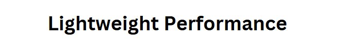  Lightweight Performance