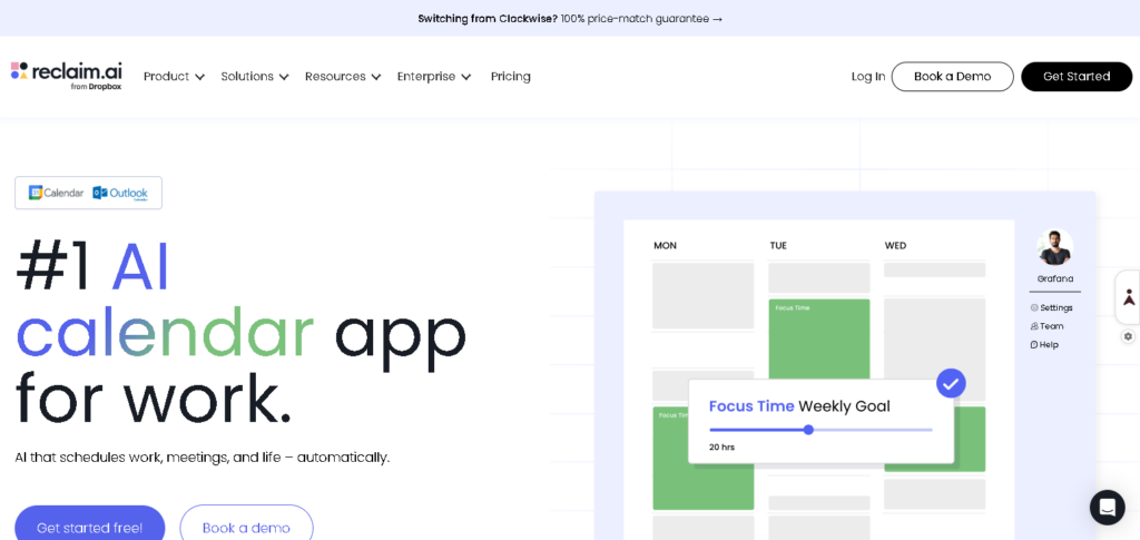 10 Best Personal Assistant AI Agents to Outsource Everyday Admin 3 Reclaim AI