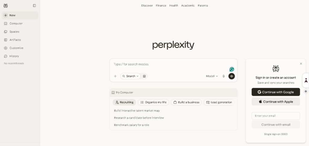 10 Best AI Research Agents for Deep Market and SEO Analysis 2 Perplexity AI