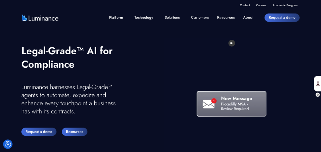 10 Best AI Agents for Legal Document Review and Compliance 3 Luminance