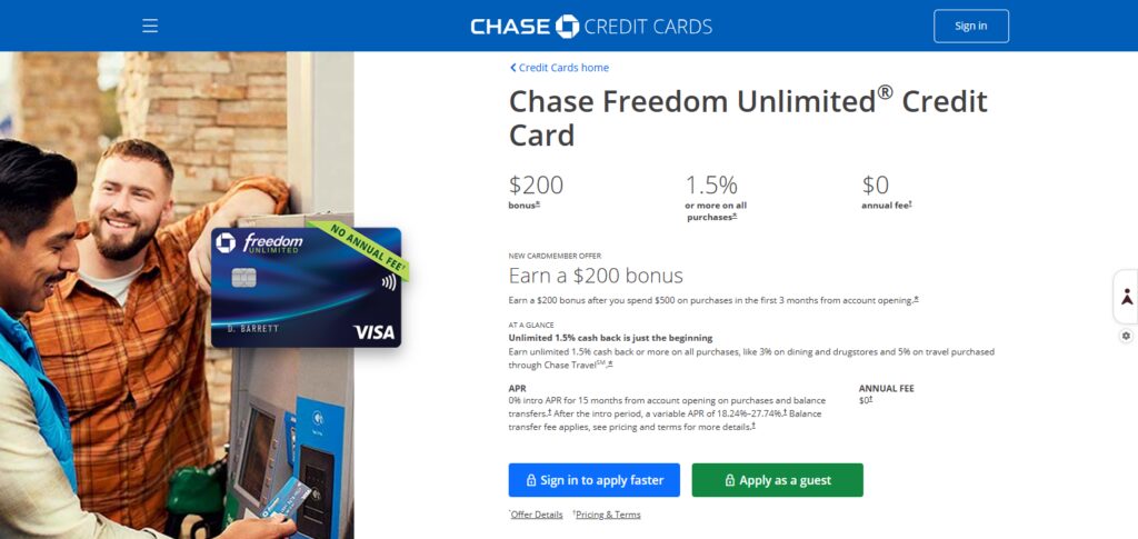 Chase Freedom Unlimited