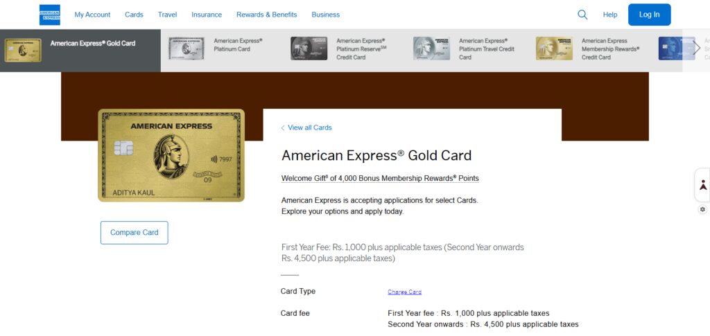 American Express Gold Card
