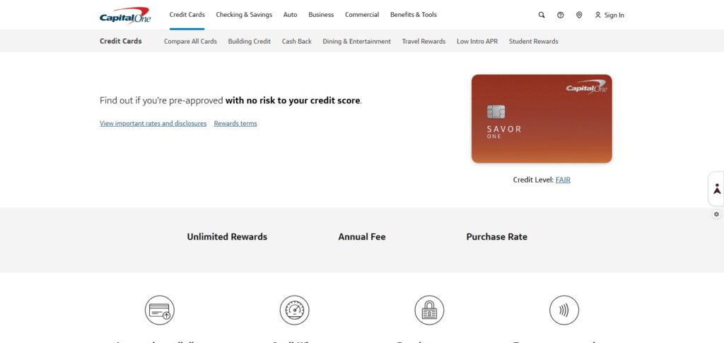 Capital One SavorOne Card