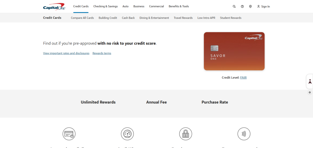Capital One SavorOne Card