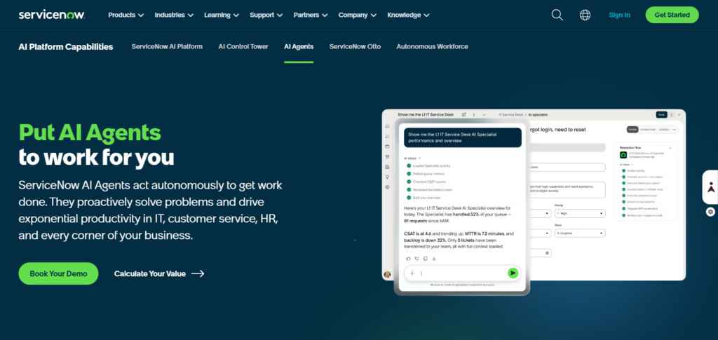 ServiceNow AI Agents