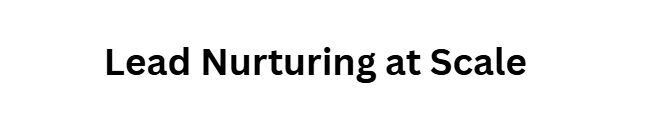 Lead Nurturing at Scale