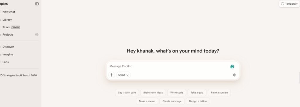 Microsoft Bing Copilot