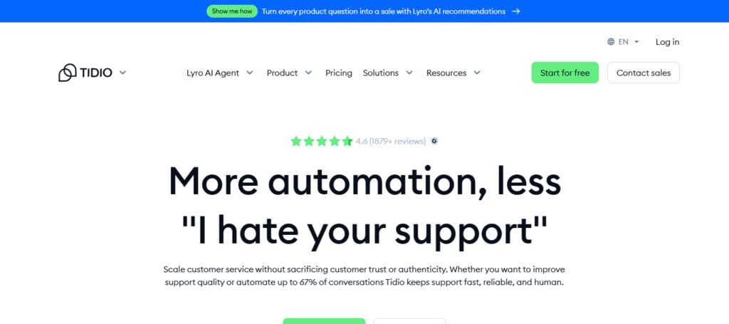Tidio AI Chatbot