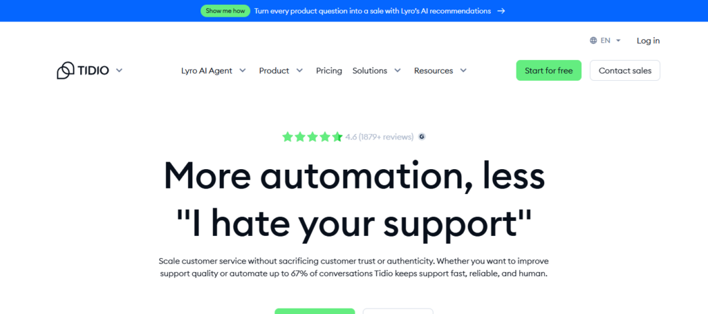 Tidio AI Chatbot