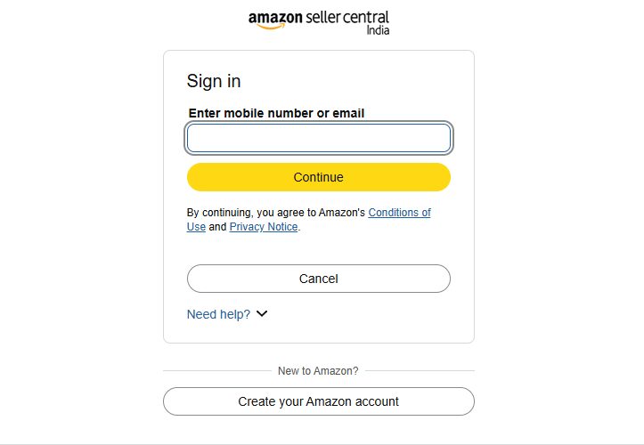 Step 2: Sign Up for a Selling Account on Amazon