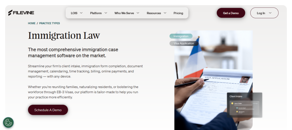 Filevine Immigration Suite